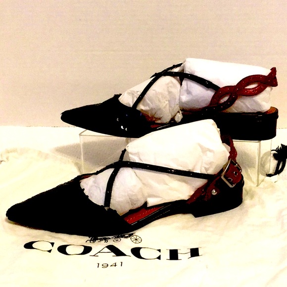 🎁 Coach Holiday Flats With Sequins SlingBack 9.5 👠 🎁🥿🥿 NEW WITHOUT BOX! 🌹 - Picture 8 of 8